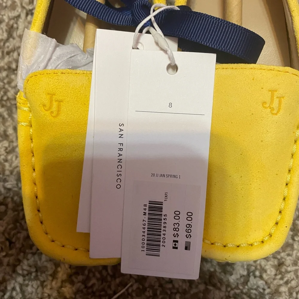 Janie and Jack Bright Yellow Kids Slippers